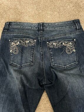 White House Black Market Y2K Blanc Blue Denim Boot Leg Jeans